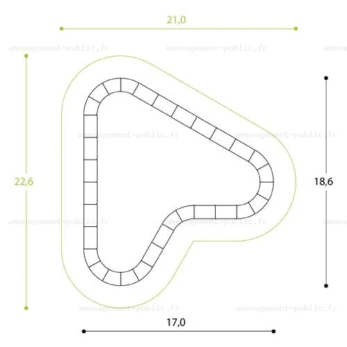 Piste de pumptrack en polyester renforcé